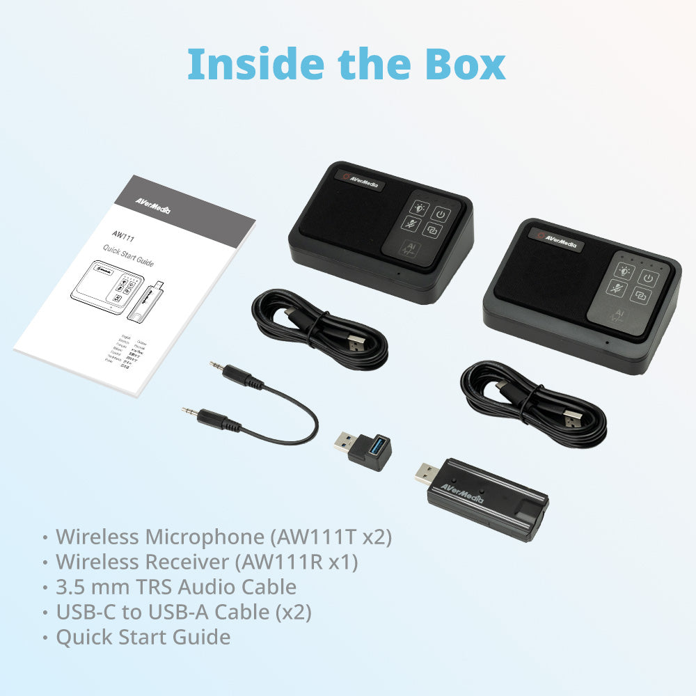 AVerMedia Conference Room Microphone Wireless Expansion Kit - AW111