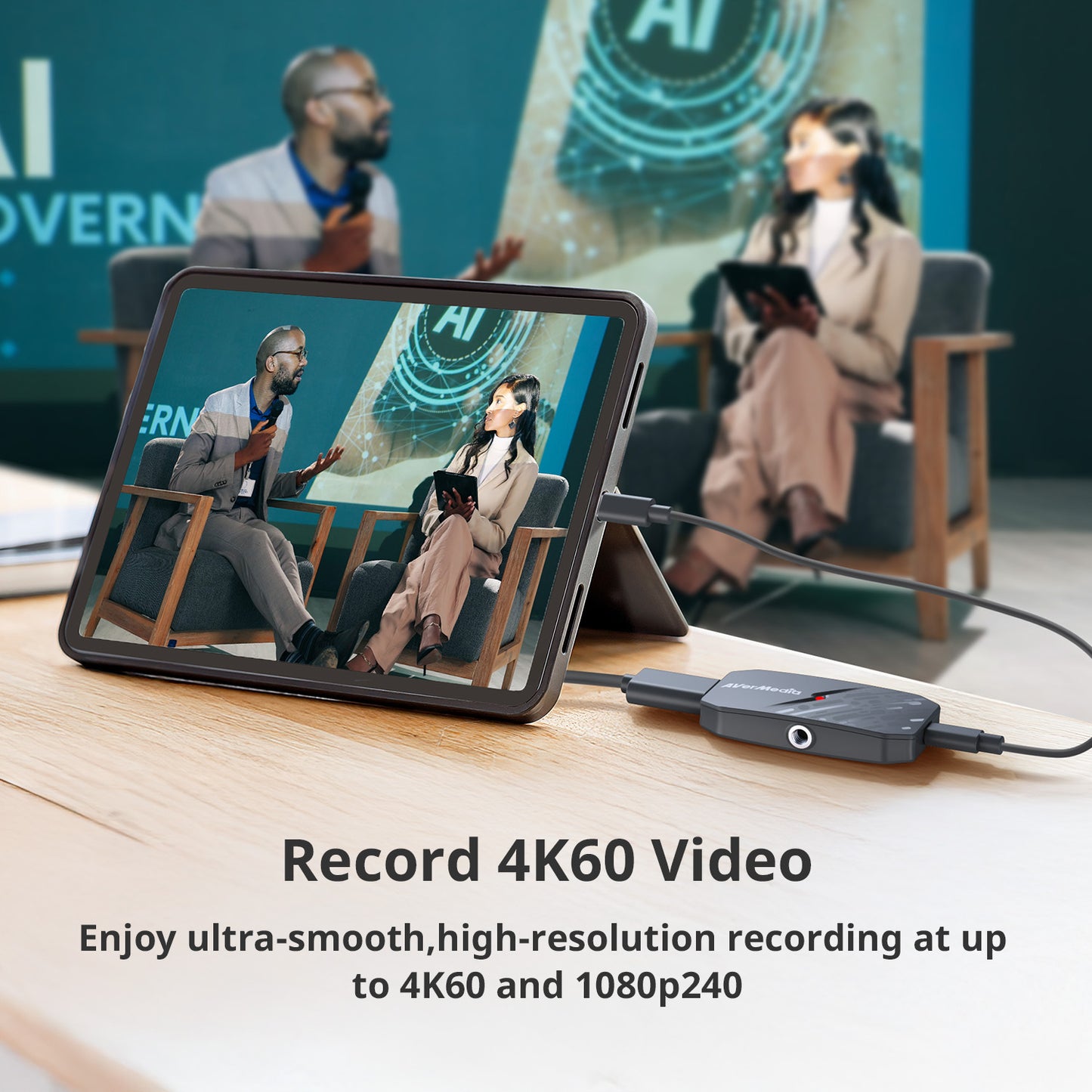 AVerMedia 4K60 HDMI Capture Card for DSLR, Camcorder, GoPro, Low Latency for Live Streaming & Video Conferencing on OBS, Zoom, Twitch, Compatible with Windows, Mac, iPad, and PC - CamStream 4K BU113G2 White