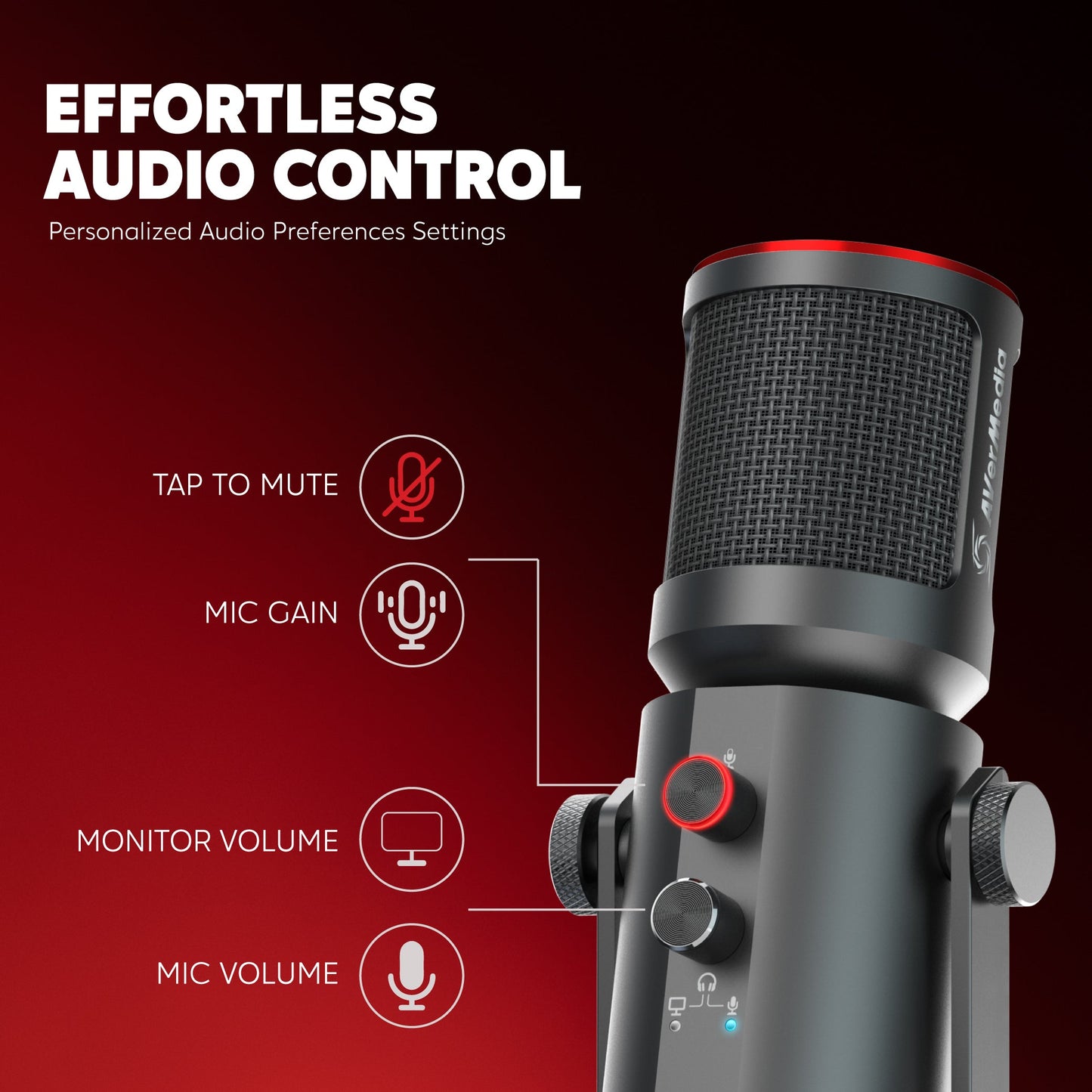 AVerMedia AM350 Live Streamer Microphone Bundle with Mic Arm