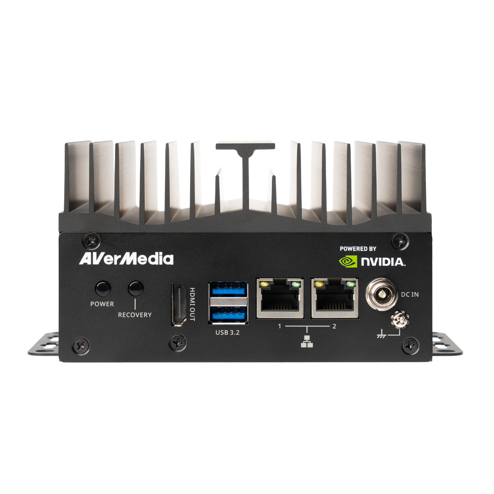 AVerMedia Industrial Standard AI Box PC Equips NVIDIA Jetson Orin NX/Orin Nano Module D115WOXB (16G)