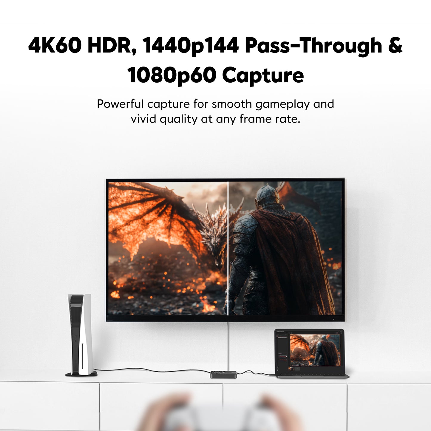 AVerMedia Capture Card for Streaming, 4K60 HDR Passthrough, 1080p60 Video Recording, Game Capture for PS5, Xbox,Switch, PC, compatible with Twitch, OBS, Windows, Mac - GC311G2 StreamLine MINI+