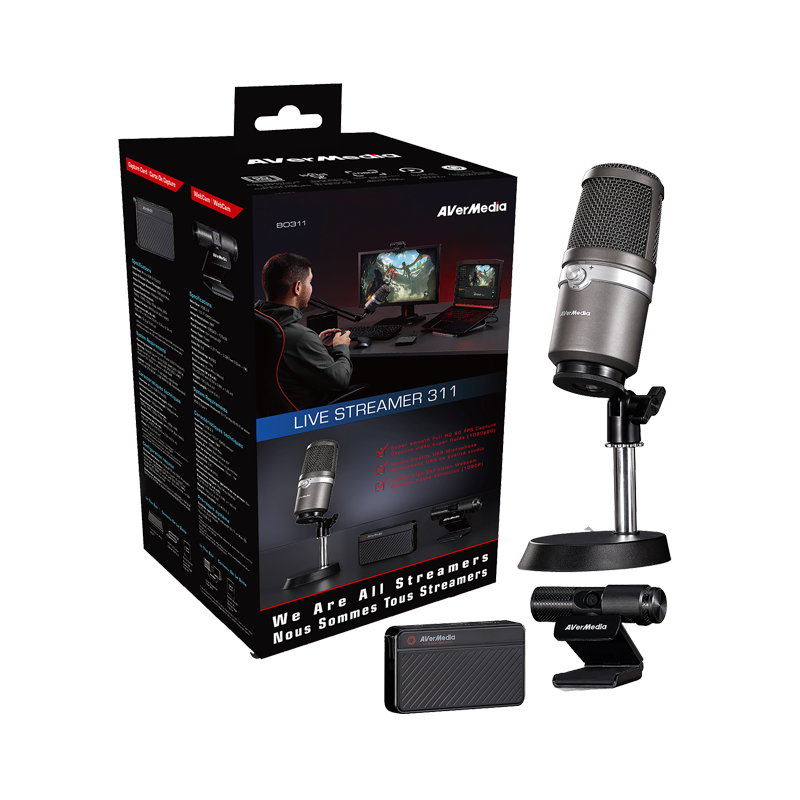 AVerMedia Live Streamer BO311 - Microphone and Streaming Set – AVerMedia  Technologies Inc.