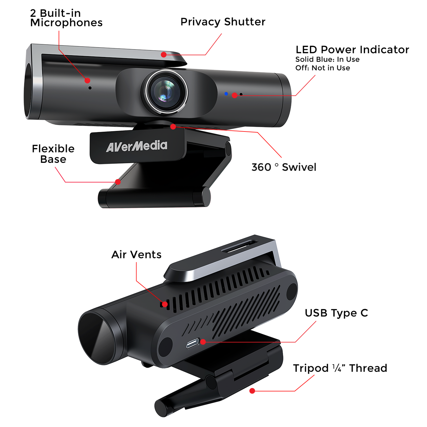 AVerMedia PW515 4K Ultra HD Webcam