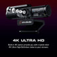 4K Webcam with Light with 4x HD zoom