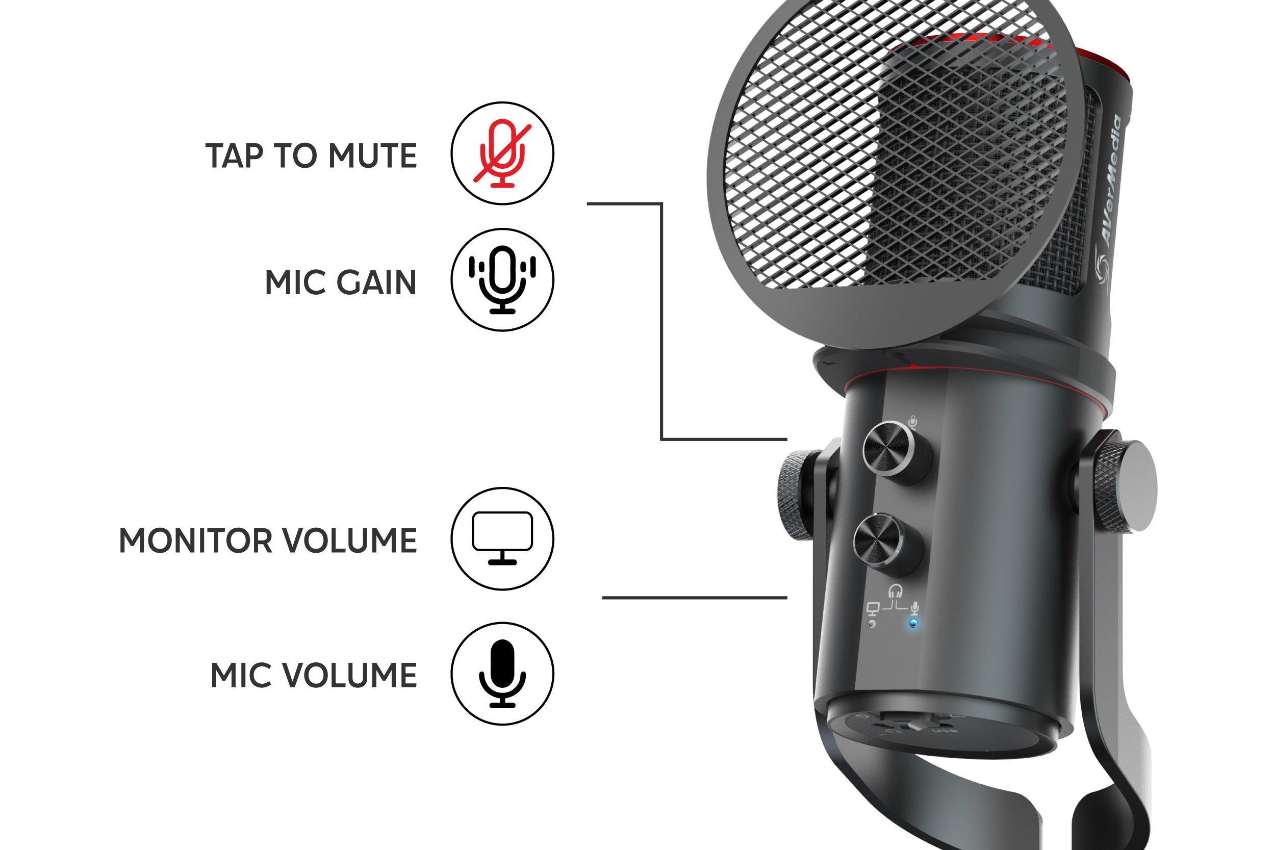 Limited Edition] AVerMedia AM350 Live Streamer Microphone Kit