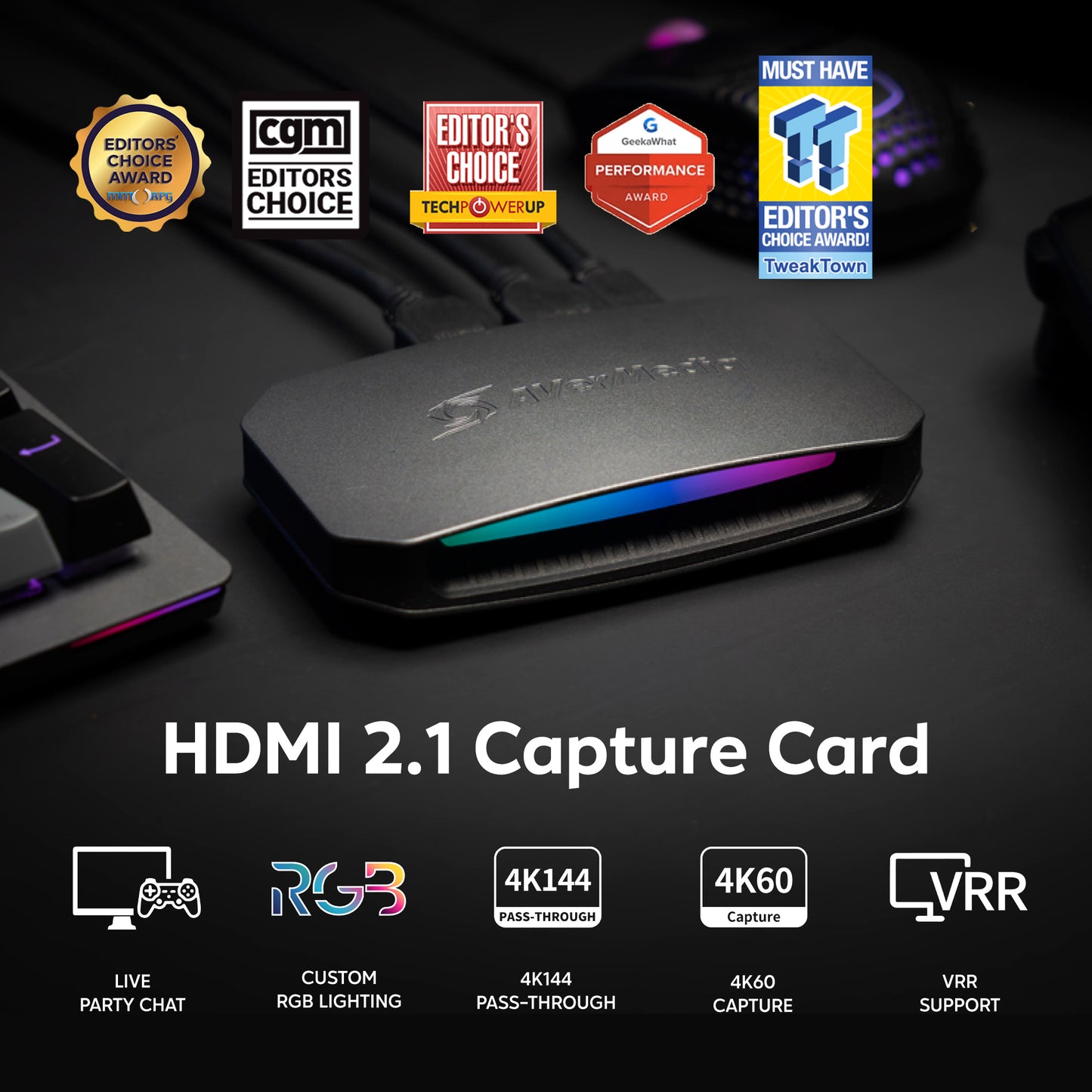 [Special Bundle] HDMI Capture Card GC553G2 & SonicWave GH335 3.5mm Input Gaming Headset