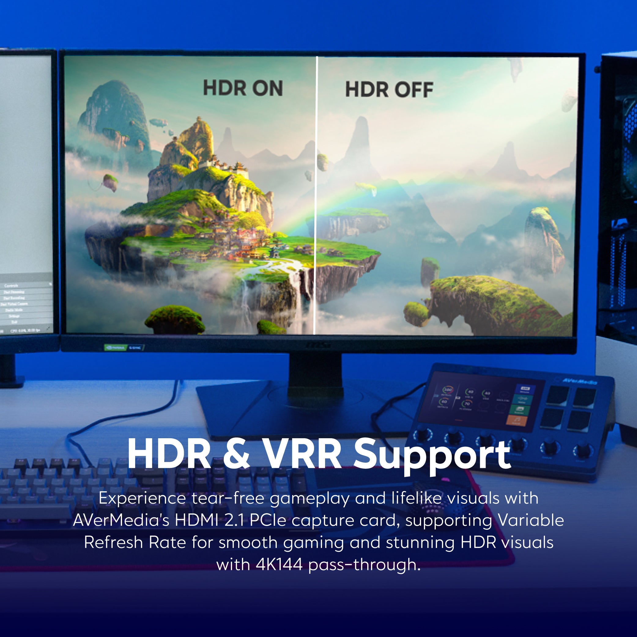 GC575 4K144hz HDR VRR Support PCIe Capture Card for Gaming 