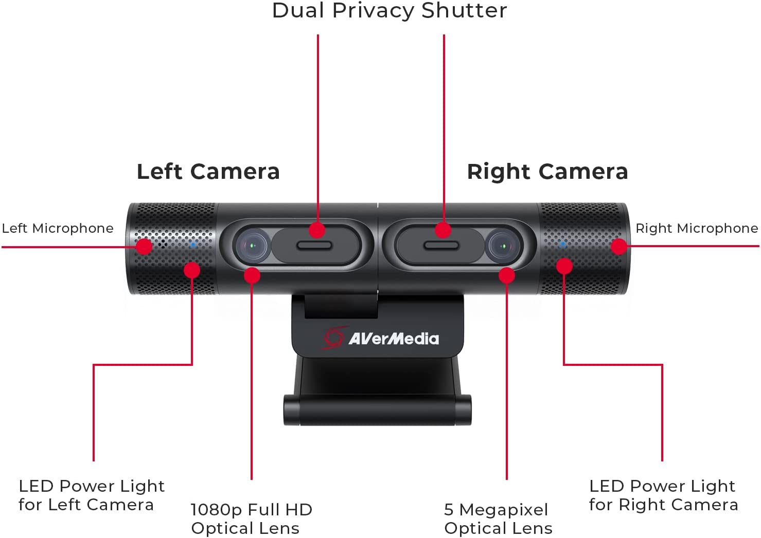 PW313D 1080p30 DUALCAM, Webcam for Online Meeting | AVerMedia