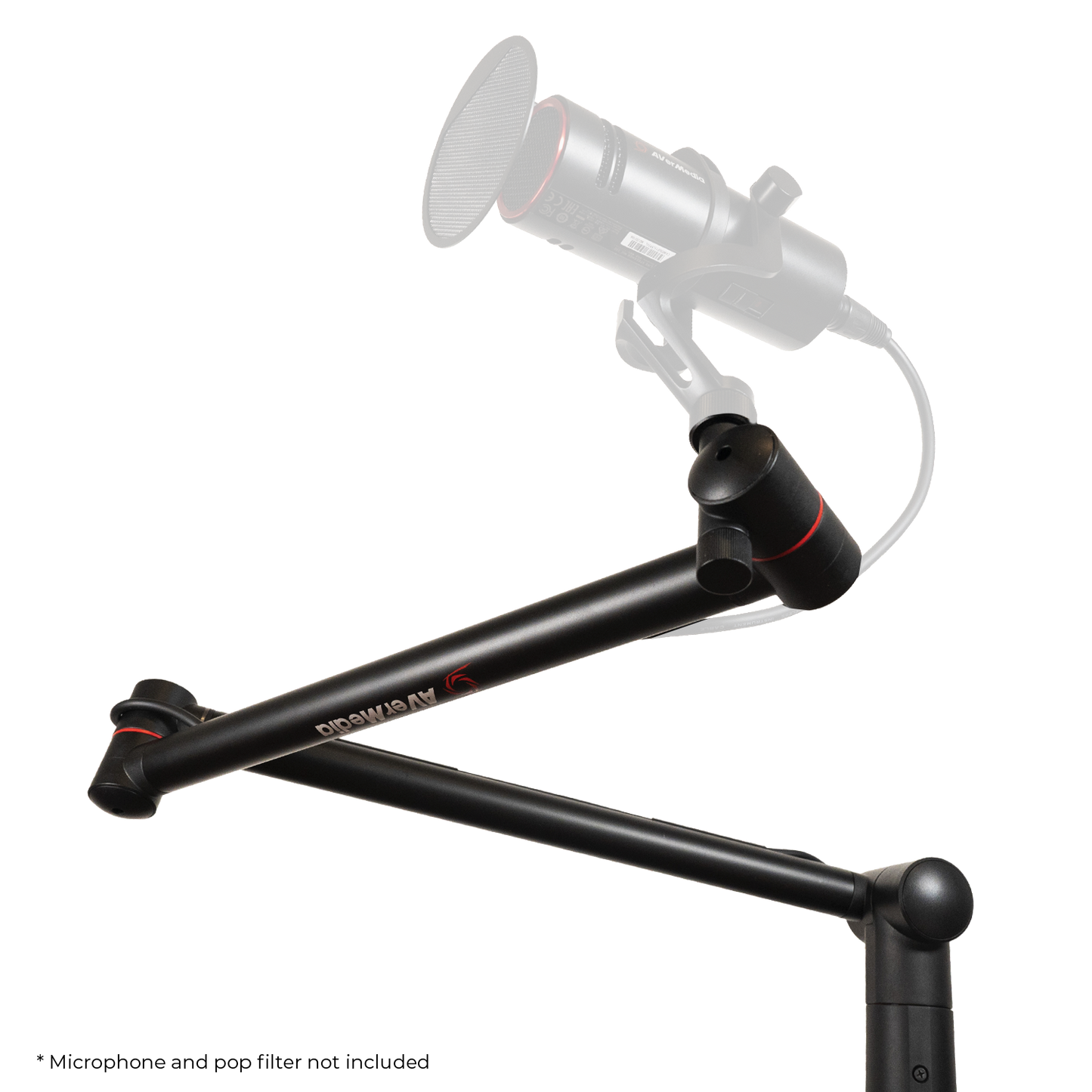 BA311 Adjustable Microphone Boom Arm holding a microphone