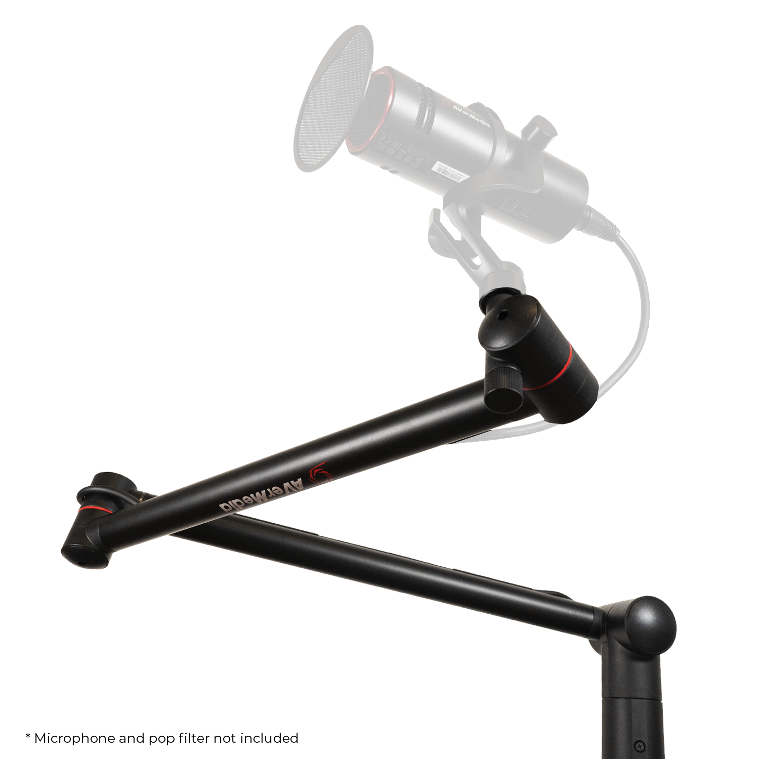 BA311 Adjustable Microphone Boom Arm holding a microphone