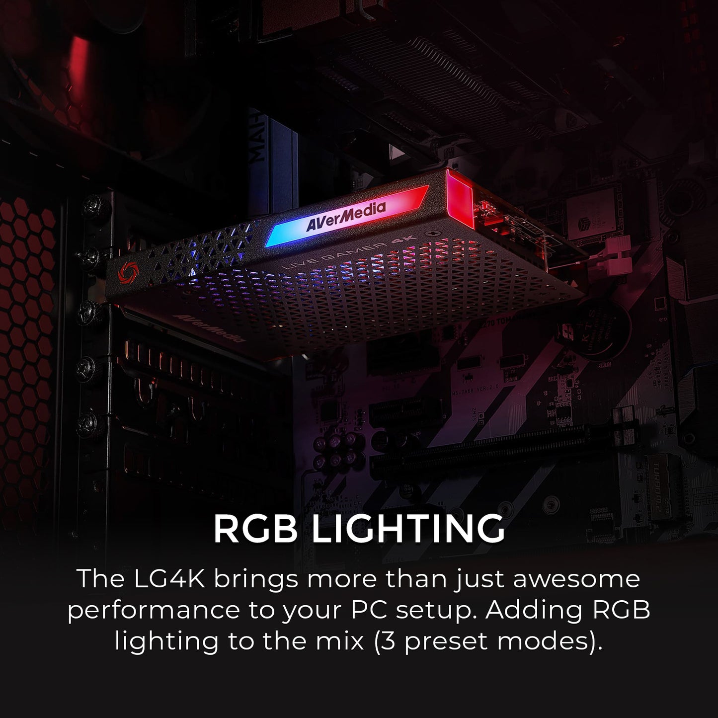 High solution capture card with RGB lighting