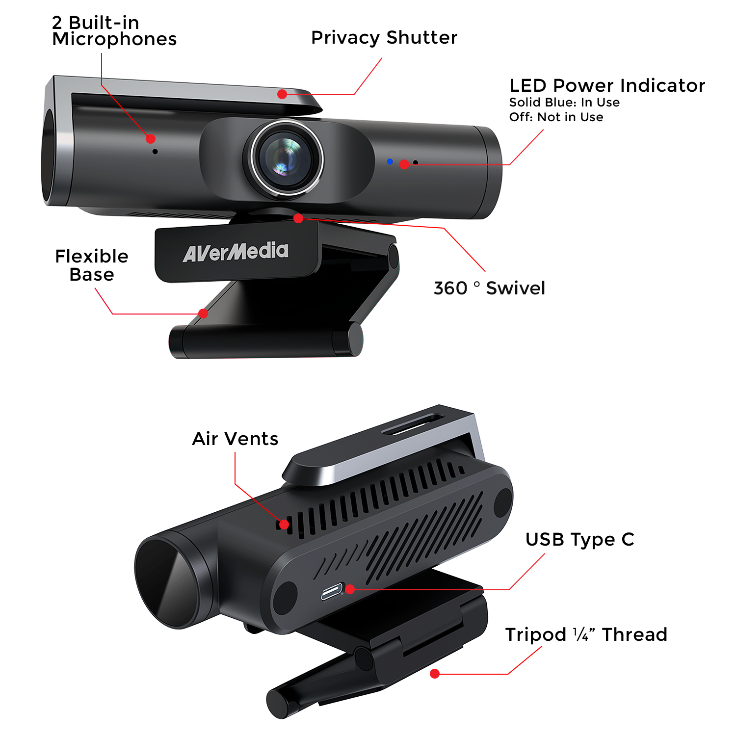 PW515 4K UHD Webcam for Conferencing and Gaming | AVerMedia