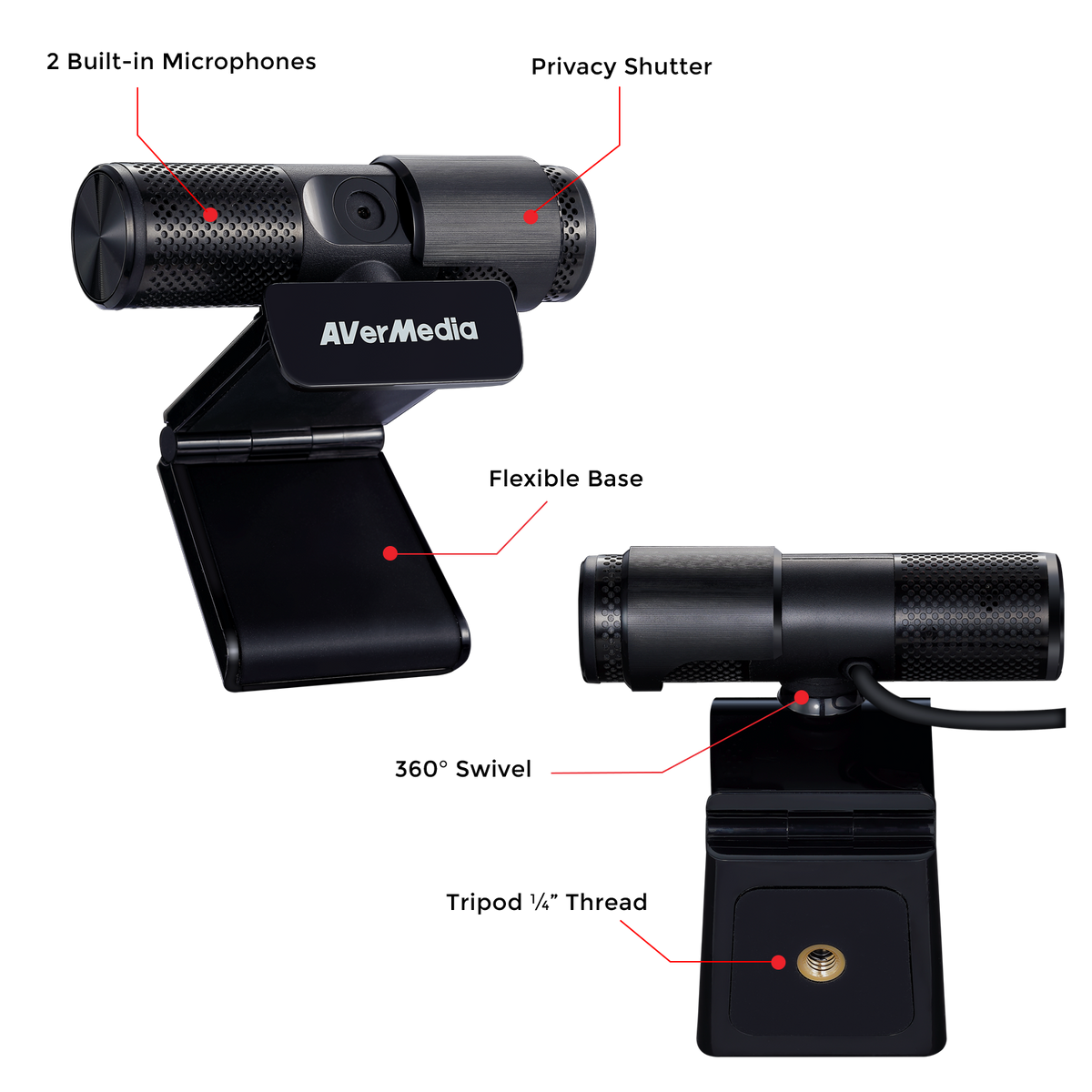 Webカメラ AVerMedia (アバーメディアテクノロジーズ) PW313 PW313 Full HD 1080p Webcam, Camera for Gamers | AVerMedia