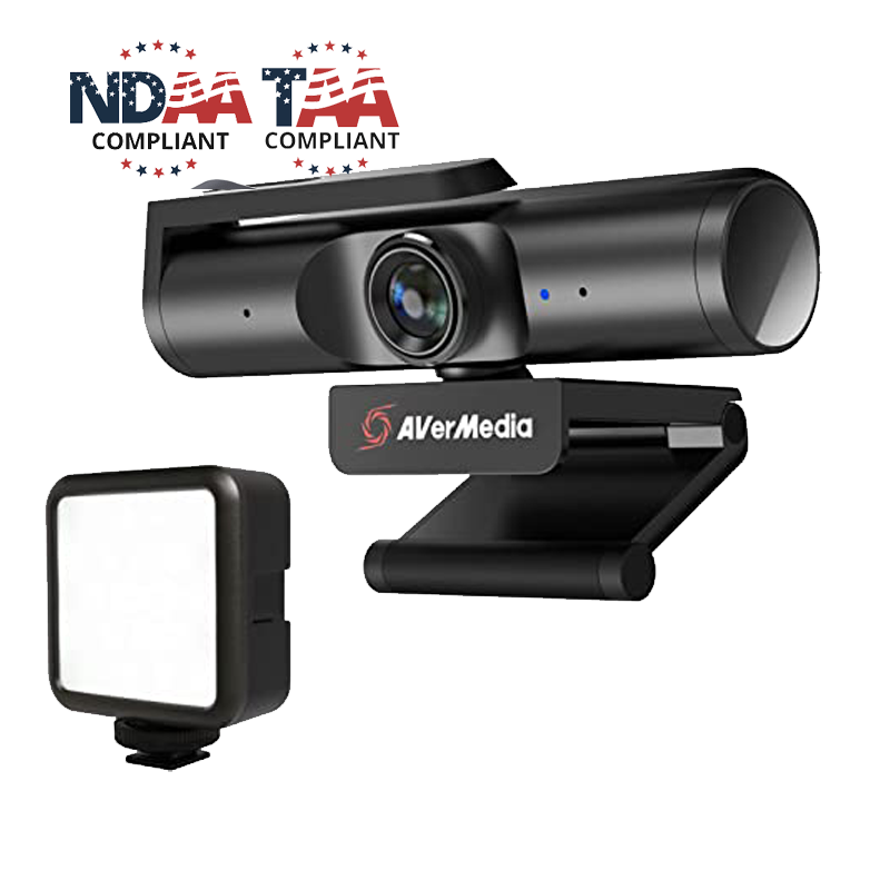 PW513L 4K Webcam with Light for Gamers | AVerMedia